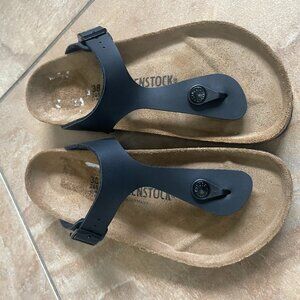 Birkenstock Gizeh Thong Birko-Flor in Black NEW